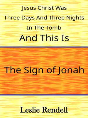 cover image of The Sign of Jonah